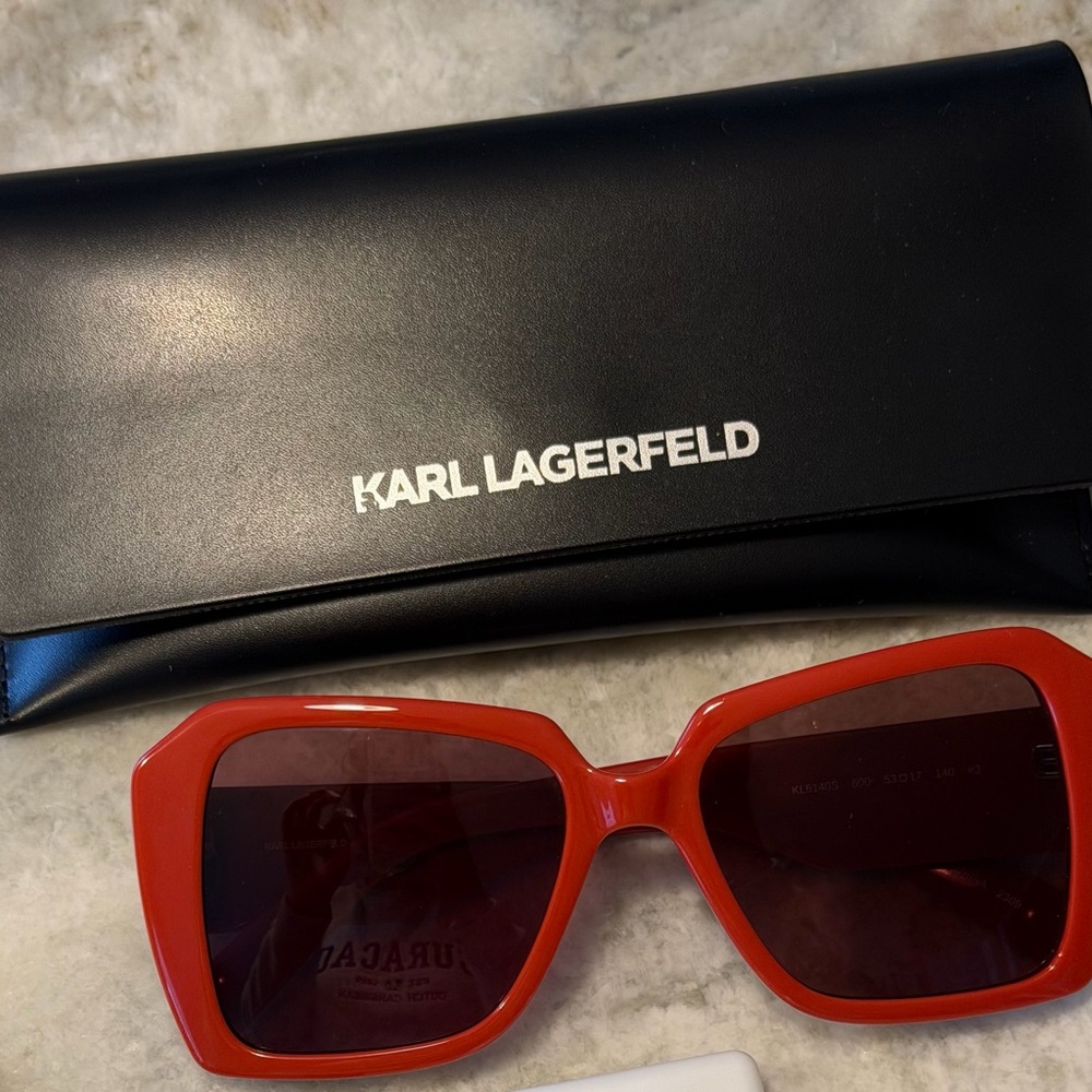 Karl Lagerfeld Women's Red Square Sunglasses